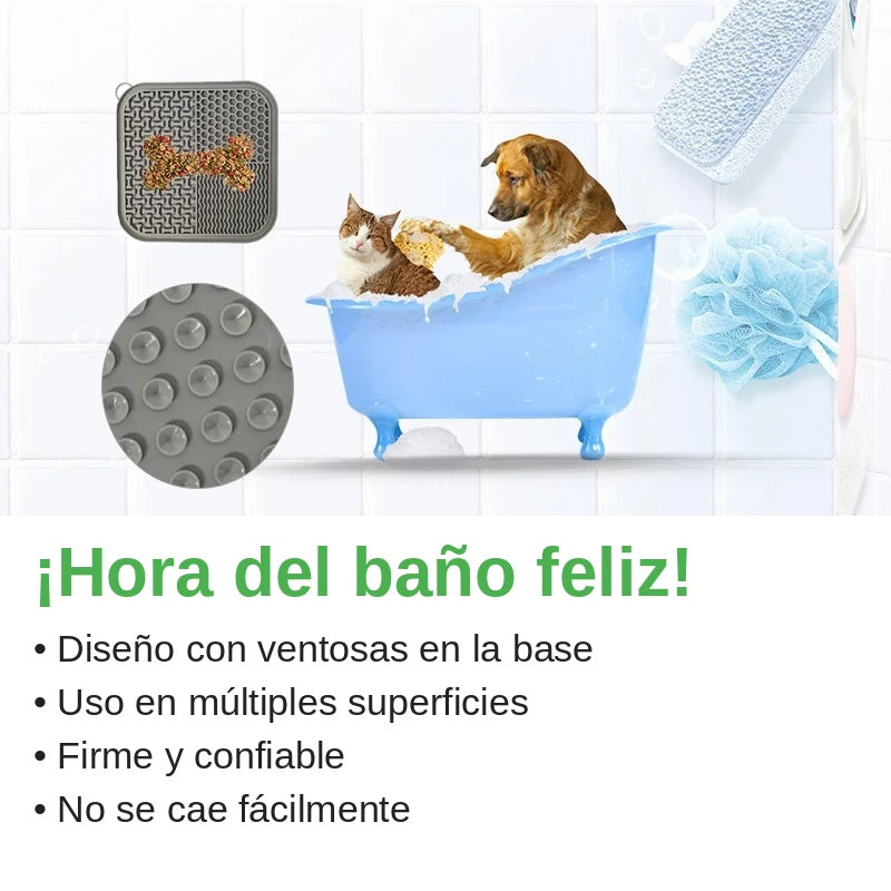 Alfombrilla de Lamer para Mascotas — Comedero Lento Antiestrés