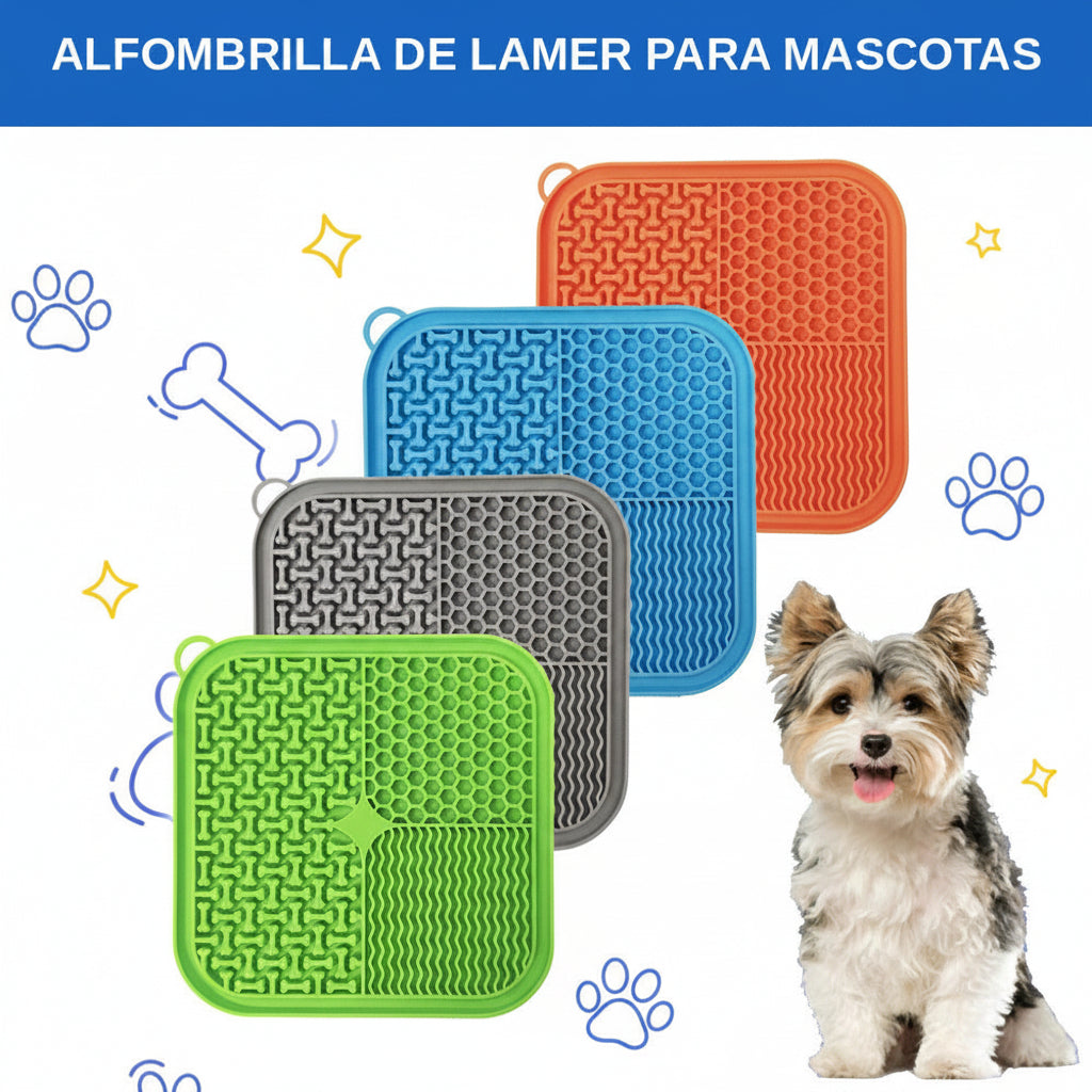 Alfombrilla de Lamer para Mascotas — Comedero Lento Antiestrés